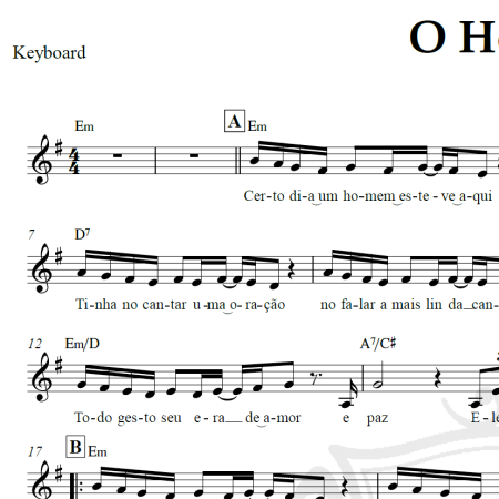 O Homem - Roberto Carlos - Piano/Vocal