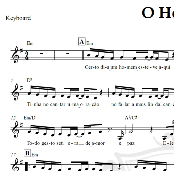 O Homem - Roberto Carlos - Piano/Vocal