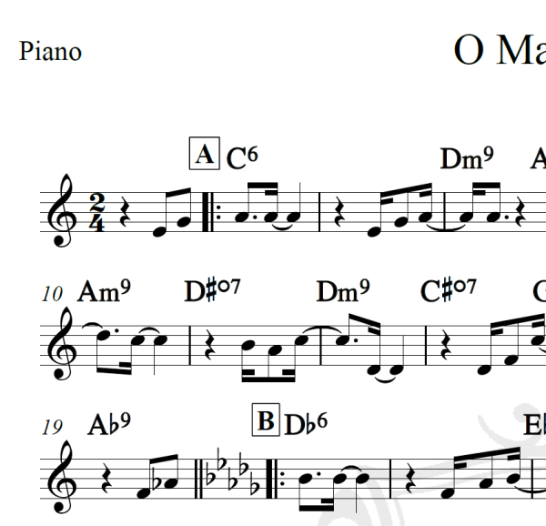 O Malandro - Chico Buarque - Piano
