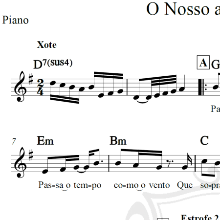 O Nosso amor é lindo - Circuladô de Fulô - Piano/Vocal