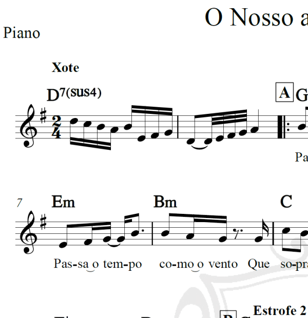 O Nosso amor é lindo - Circuladô de Fulô - Piano/Vocal