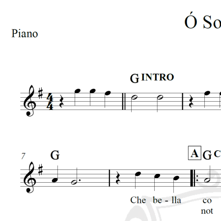 Ó Sole mio - Piano/Vocal