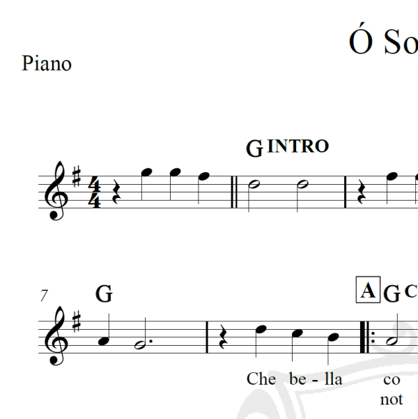 Ó Sole mio - Piano/Vocal