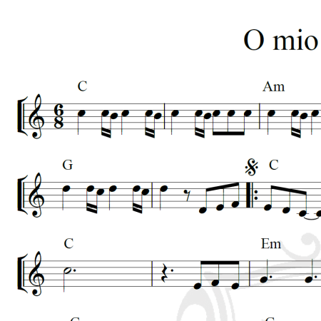 O mio signore - Piano