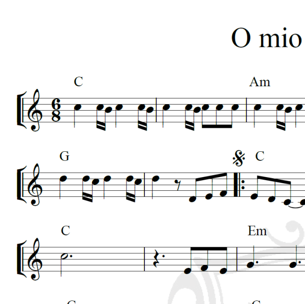 O mio signore - Piano
