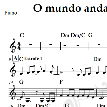 O mundo anda tão complicado - Legião Urbana - Piano