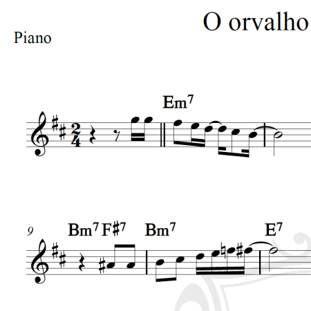 O orvalho vem caindo - Noel Rosa - Piano
