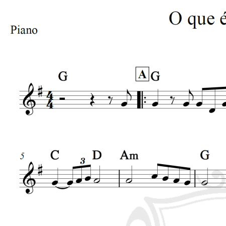 O que é que tem - Jorge e Mateus - Piano