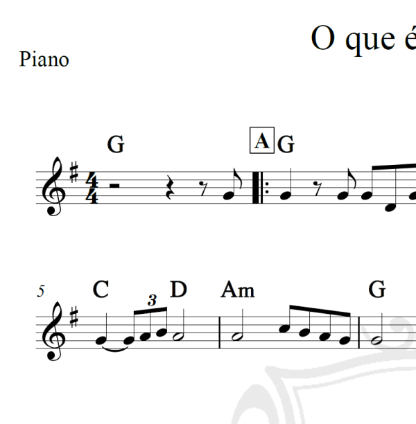 O que é que tem - Jorge e Mateus - Piano