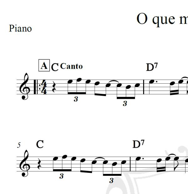 O que me importa - Marisa Monte - Piano