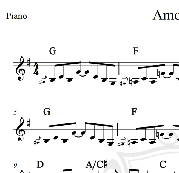 Amoreena - Elton John - Piano/Vocal