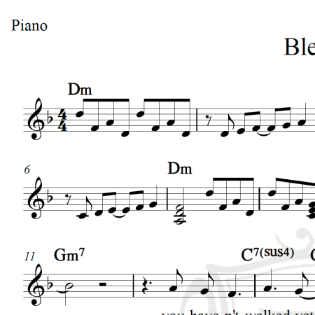 Blessed - Elton John - Piano/Vocal
