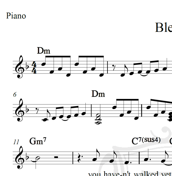 Blessed - Elton John - Piano/Vocal