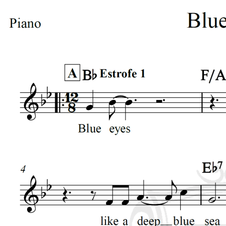 Blue eyes - Elton John - Piano/Vocal