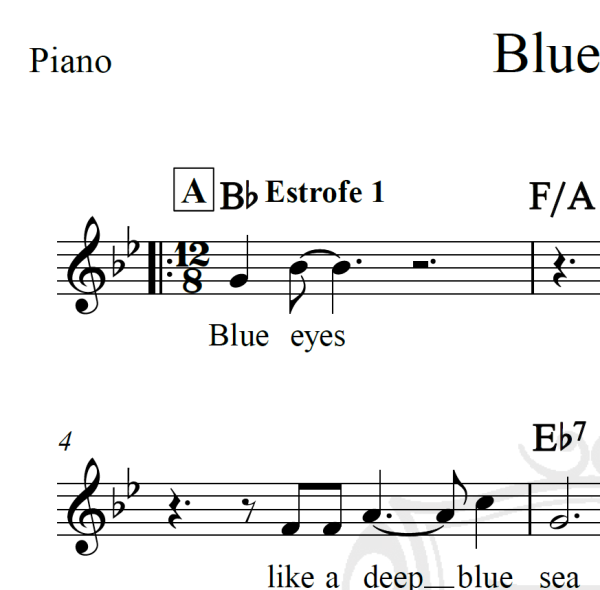 Blue eyes - Elton John - Piano/Vocal
