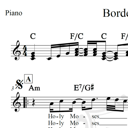 Border song - Elton John - Piano/Vocal
