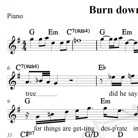 Burn down the mission - Elton John - Piano/Vocal