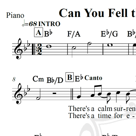 Can You Feel the Love Tonight - Elton John - Piano/Vocal
