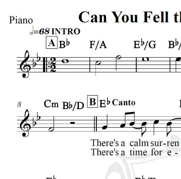 Can You Feel the Love Tonight - Elton John - Piano/Vocal