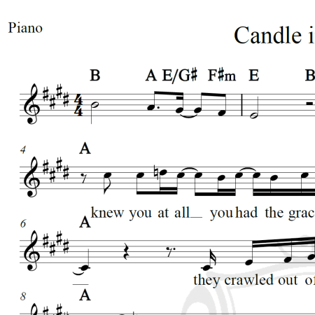 Candle in the wind - Elton John - Piano/Vocal