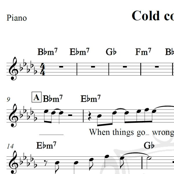 Cold cold heart - Elton John e Dua Lipa - Piano/Vocal