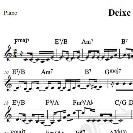 Deixe a menina - Chico Buarque - Piano