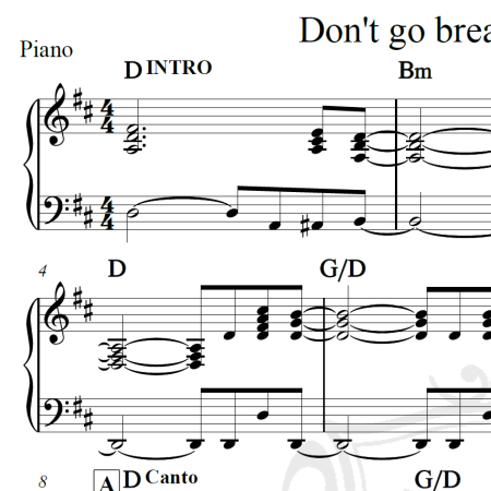 Don't go breaking my heart - Elton John e Kiki Dee - Piano/Vocal