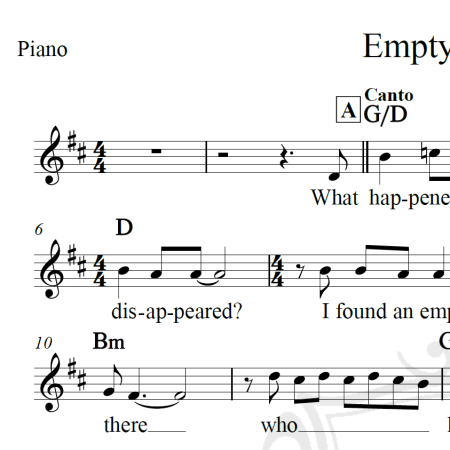 Empty Garden - Elton John - Piano/Vocal