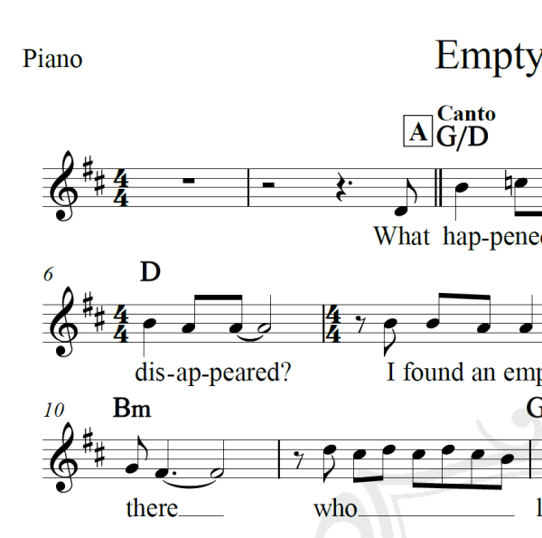 Empty Garden - Elton John - Piano/Vocal
