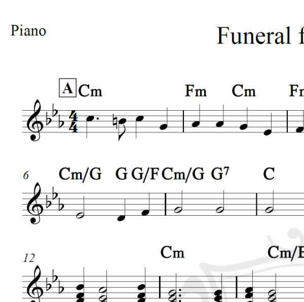 Funeral for a friend - Elton John - Piano