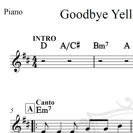 Goodbye Yellow Brick Road - Elton John - Piano/Vocal