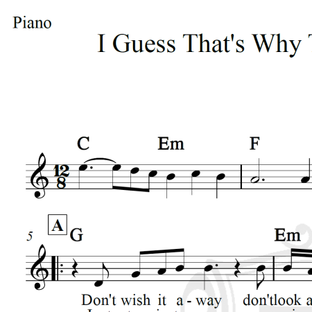 I Guess That's Why They Call It The Blues - Elton John - Piano/Vocal