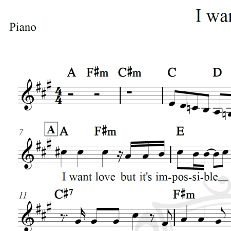 I want love - Elton John - Piano/Vocal