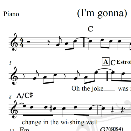 (I'm gonna) Love me again - Elton John - Piano/Vocal