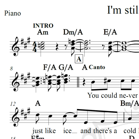 I'm still standing - Elton John - Piano/Vocal