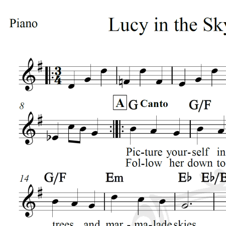 Lucy in the Sky with Diamonds - Versão Elton John - Piano/Vocal
