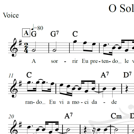 O Sol nascerá - Cartola - Piano/Vocal