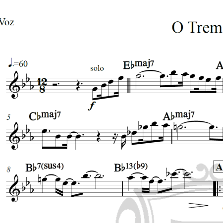 O Trem Azul - Lô Borges - Piano/Vocal