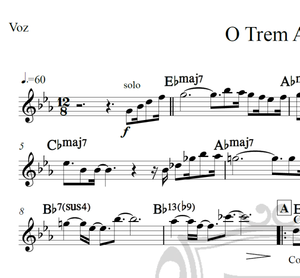 O Trem Azul - Lô Borges - Piano/Vocal