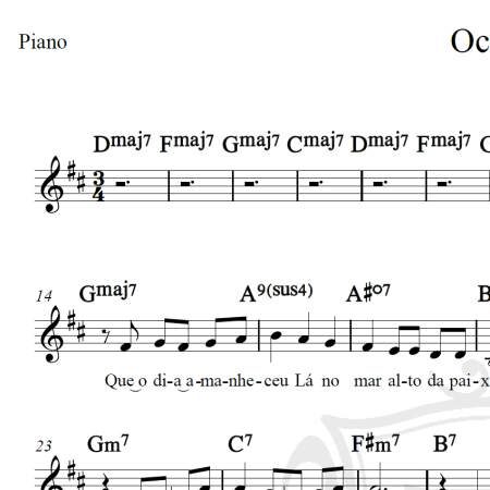Oceano - Djavan - Piano/Vocal