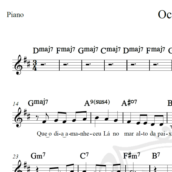 Oceano - Djavan - Piano/Vocal