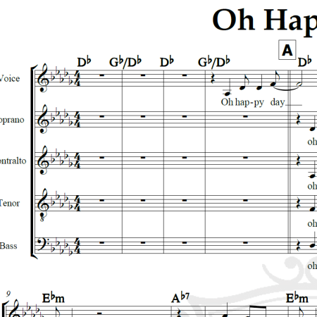 Oh Happy day - Arranjo Coral