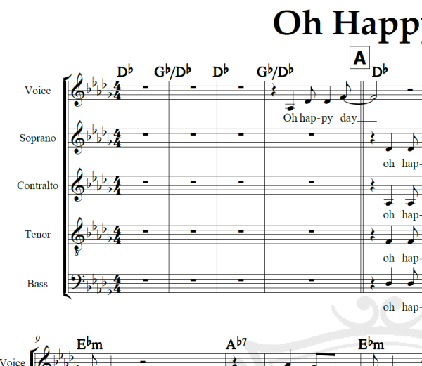 Oh Happy day - Arranjo Coral
