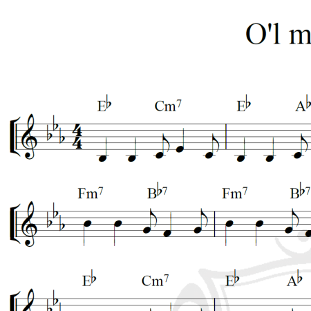 O'l man river - Piano