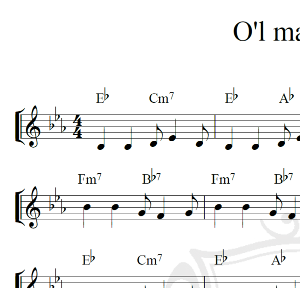 O'l man river - Piano
