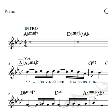 Olha - Roberto Carlos - Piano/Vocal