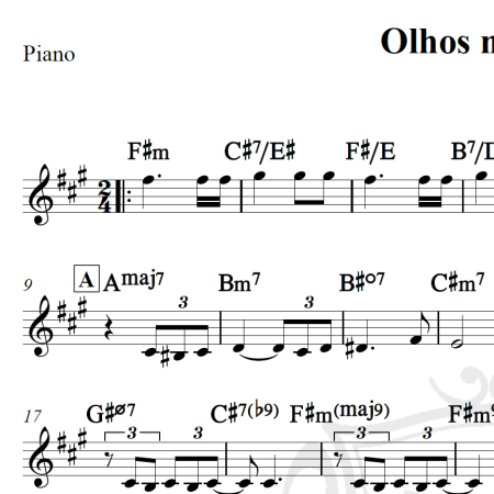 Olhos nos olhos - Chico Buarque - Piano