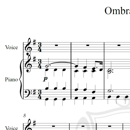 Ombra mai fu - Haendel - Piano/Vocal