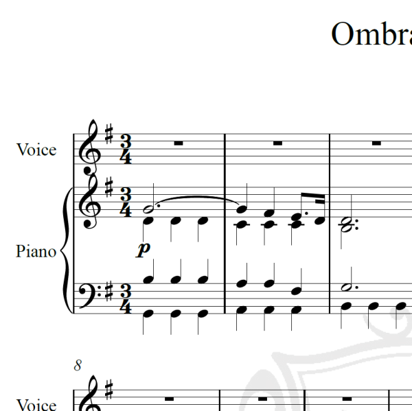 Ombra mai fu - Haendel - Piano/Vocal