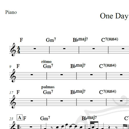 One Day (Vandaag) - Bakermat - Piano